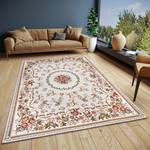 Kurzflorteppich Nour Polyester / Baumwolle - Creme - 75 x 150 cm