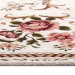 Kurzflorteppich Nour Polyester / Baumwolle - Creme - 75 x 150 cm