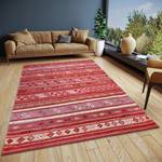 Kurzflorteppich Yara Polyester / Baumwolle - Rot - 150 x 220 cm