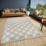 Kurzflorteppich Circle Polypropylen / Latex - Beige - 160 x 235 cm