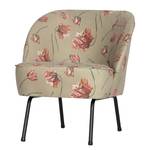 Fauteuil Vogue Acier / Velours - Beige / Rose