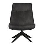 Fauteuil Skyler Acier / Imitation cuir - Noir