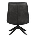 Fauteuil Skyler Acier / Imitation cuir - Noir