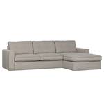 Ecksofa Lisa Strukturstoff - Taupe - Longchair davorstehend rechts