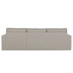 Ecksofa Lisa Strukturstoff - Taupe - Longchair davorstehend rechts