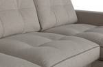 Ecksofa Lisa Strukturstoff - Taupe - Longchair davorstehend rechts