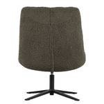 Fauteuil Job Acier / Bouclé - Vert foncé