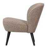 Fauteuil Sara structuurstof - Lichtbruin