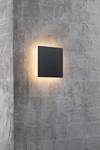 Wandleuchte Artego Square Aluminium - Schwarz - 1-flammig