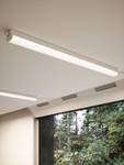 Lampada da soffitto Oakland Single Materiale plastico - Bianco - 1 punto luce - Larghezza: 123 cm