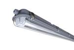 Plafondlamp Works Double kunststof - grijs - 2 lichtbron - Breedte: 155 cm