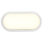 Applique murale Cuba ovale Matière plastique - 1 ampoule - Blanc