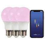 Set di 3 lampadine Smart E27 806lm Vetro trasparente