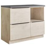 Lage kast Captiva 1 open vak Chromix wit/Chromix antracietkleurig