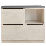 Meuble bas Captiva 1 compartiment ouvert Blanc Chromix / Anthracite Chromix