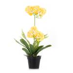 Fleur artificielle en pot Orcha Matière plastique / Fer - Jaune