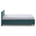 Gestoffeerd bed Cool Corduroy Scota: Oceaan - 120 x 200cm - Zonder lattenbodem