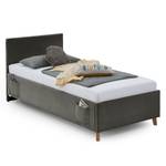 Letto imbottito Cool Velluto a coste Scota: antracite - 140 x 200cm - Senza rete a doghe