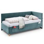 Letto Cool Velluto a coste Scota: oceano - 90 x 200cm - Senza rete a doghe