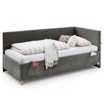 Letto Cool Velluto a coste Scota: antracite - 90 x 200cm - Senza rete a doghe