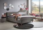 Letto imbottito Fun Tessuto Cieli: grigio - 90 x 200cm - Senza rete a doghe