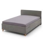 Gestoffeerd bed Fun Geweven stof Cieli: Grijs - 120 x 200cm - Met lattenbodem