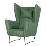 Fauteuil Caleta Tissu - Tissu Sogol: Vert - Avec repose-pieds