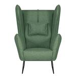 Fauteuil Caleta Tissu - Tissu Sogol: Vert - Avec repose-pieds