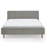 Gestoffeerd bed Mattis Geweven stof Hevi: Grijs - 160 x 200cm - Met hoofdeinde