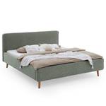 Gestoffeerd bed Mattis Geweven stof Hevi: Blauw - 180 x 200cm - Met hoofdeinde