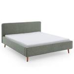 Letto imbottito Mattis Tessuto Hevi: blu - 160 x 200cm - Con testiera - Con rete a doghe