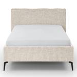 Letto imbottito Riva Tessuto Balkis: greige - 140 x 200cm - Con testiera - Metallo