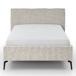 Letto imbottito Riva Tessuto Balkis: crema blu - 140 x 200cm - Con testiera - Con rete a doghe - Metallo