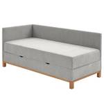 Letto imbottito Santos Tessuto Thorid: grigio chiaro - 120 x 200cm