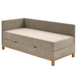 Gestoffeerd bed Santos Geweven stof Thorid: Beige - 90 x 200cm