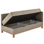 Gestoffeerd bed Santos Geweven stof Thorid: Beige - 140 x 200cm