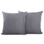 Housses de coussins Daxel - Lot de 2 Polyester - Graphite - 40 x 40 cm