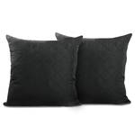 Housses de coussins Daxel - Lot de 2 Polyester - Noir - 40 x 40 cm