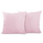 Housses de coussins Daxel - Lot de 2 Polyester - Rose bébé - 40 x 40 cm