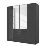 Drehtürenschrank Purisma Spiegel Typ B Glas - Glas Grau - Breite: 201 cm