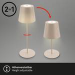 LED-Tischleuchte Tyli Aluminium - 1-flammig - Beige