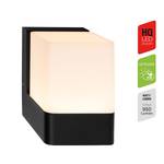 LED-Wandleuchte Hysa Aluminium - Schwarz - 1-flammig