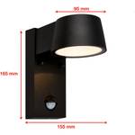 Applique murale LED Hegg avec capteur Aluminium - 1 ampoule - Noir