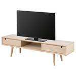 Meuble TV Fusain Marron - Bois manufacturé - 160 x 43 x 38 cm