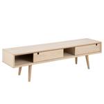 Meuble TV Fusain Marron - Bois manufacturé - 160 x 43 x 38 cm