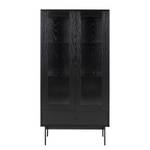 Credenza con vetrina Crandon effetto frassino nero