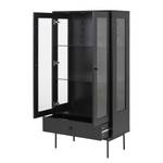 Armoire vitrine Crandon Noir - Bois manufacturé - 75 x 152 x 38 cm