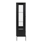 Armoire vitrine Crandon Noir - Bois manufacturé - 75 x 152 x 38 cm