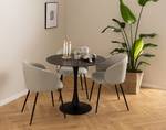 Eettafel Lazri rond zwarte marmeren look/zwart