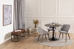 Eettafel Lazri rond zwarte marmeren look/zwart